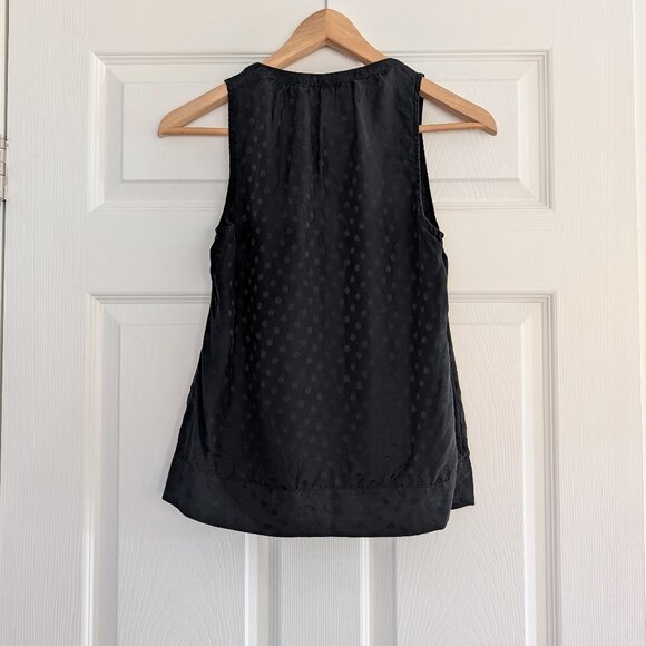 Jacob sleeveless silk polka dot top black size XS - Picture 5 of 16